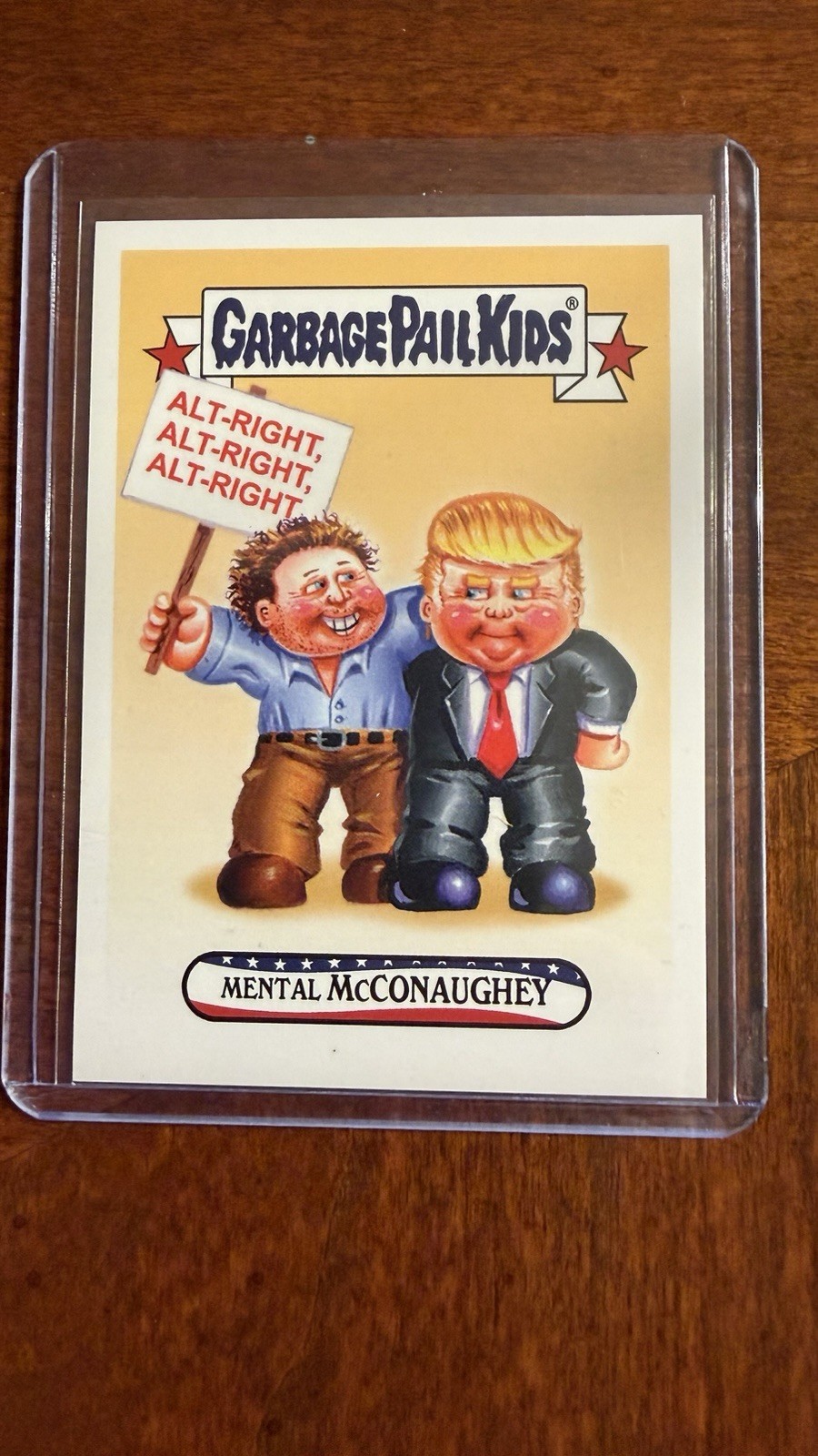 Mental McCONAUGHEY #29 Garbage Pail Kids Trumpocracy trading card — raw and PSA graded price guide