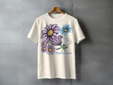 Floral Daisy Watercolor Comfort Tee Soft Flower Graphic Shirt