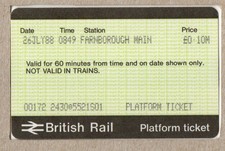 Farnborough Main S01 - APTIS platform ticket - Hampshire Hants GU14