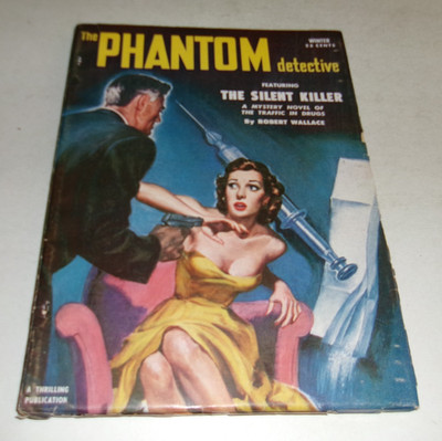 PHANTOM DETECTIVE Pulp Magazine Winter 1952 Hypodermic Needle Cover Nice FN+ 6.5