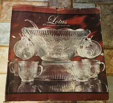 Home Essentials and Beyond 27pc Lotus Punch Bowl Set Orginal Packaging 