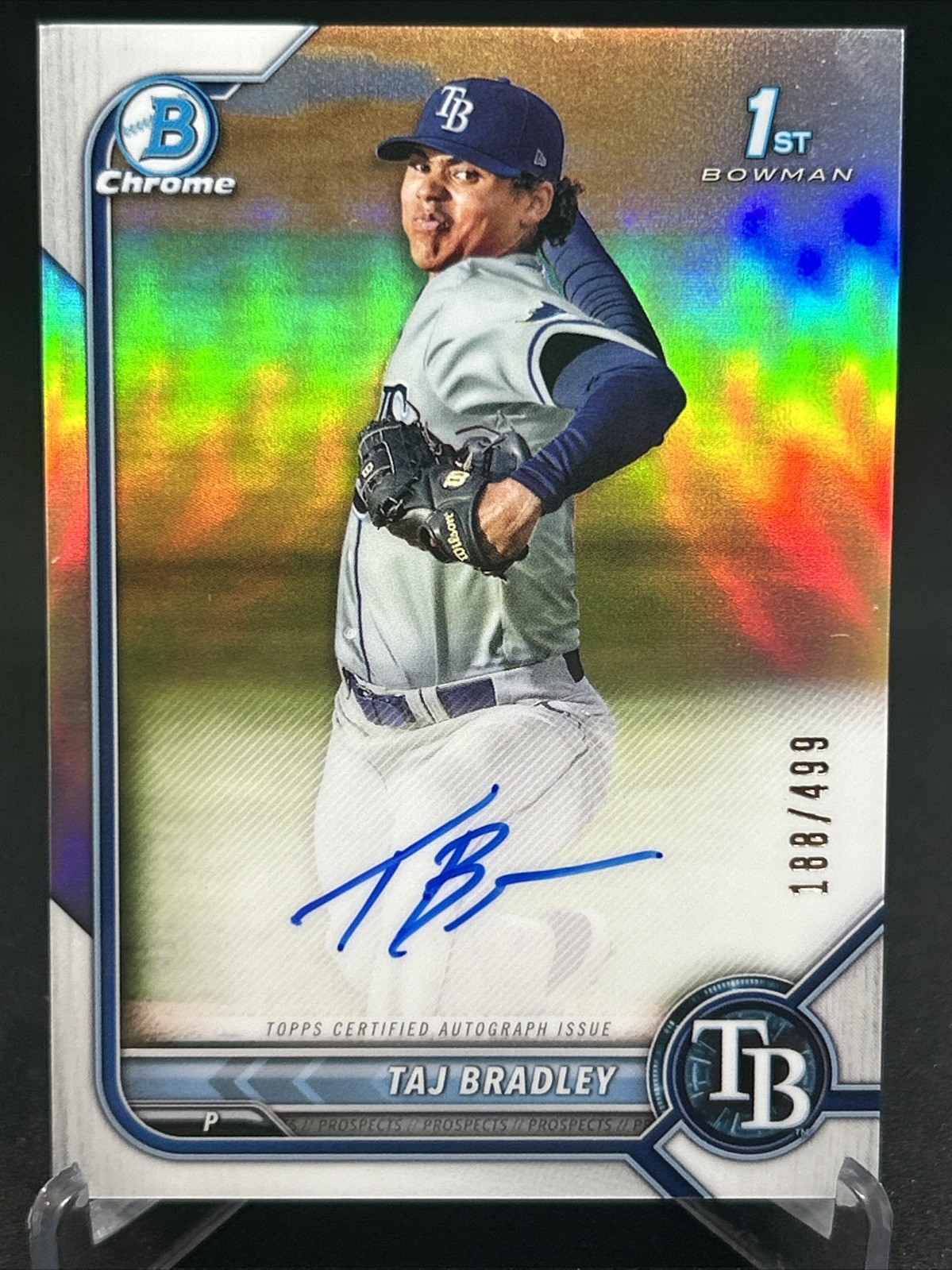 2022 Bowman Chrome Prospect Auto Refractor /499 Taj Bradley #CPA-TB Auto