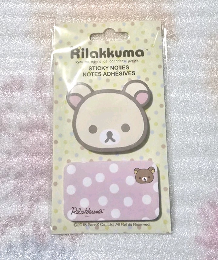 Rilakkuma Sticky Notes Cute Kawaii Bear San-X Rilakkuma Bear New!-image