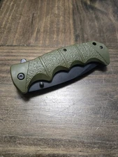 Green 9-inch Military Tactical Combat Spring-Assisted  Pocket Knife  M10-924GN