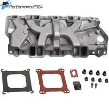 Sbc Carb Dual Plane Satin Aluminum Intake Manifold For Chevy Non-egr Engines Sbc Carb Dual Plane Satin Aluminum Intake Manifold For Chevy Non-egr Engines