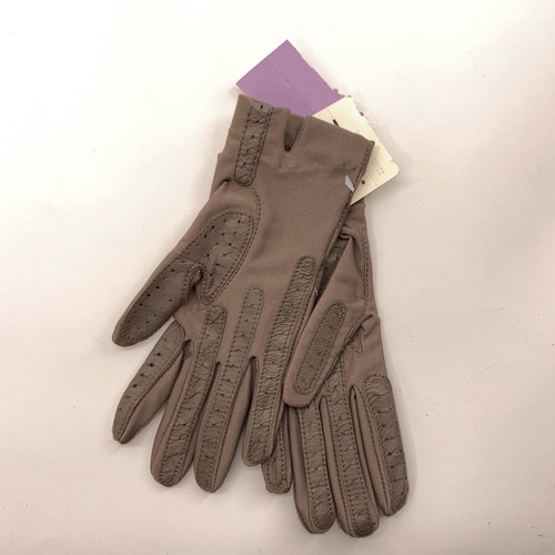 Vintage Benoits Ticket On Isotoner Gloves Taupe - Picture 2 of 5