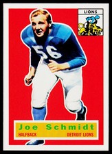 Joe Schmidt, 1994 Topps Archives 1956, #44, Detroit Lions, RC