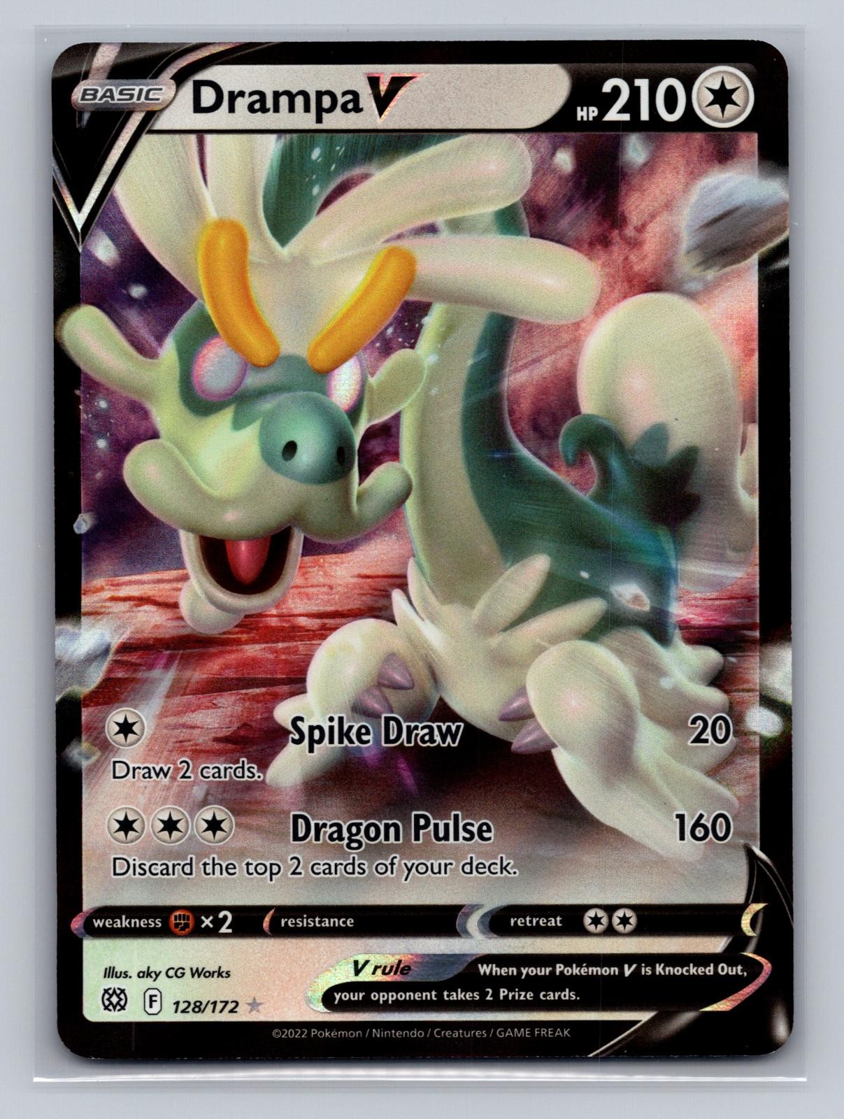 Drampa V 128/172 Holo V Rare Brilliant Stars Pokemon Near Mint