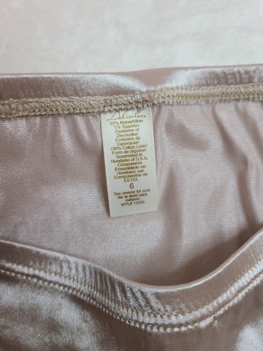 New VTG Delicates Second Skin Satin Classic Brief Panty Size M (6) Tan - Picture 5 of 5