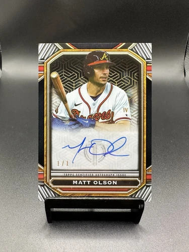 2023 Topps Tribute Black 1/1 Auto Matt Olson Iconic Perspectives Atlanta Braves