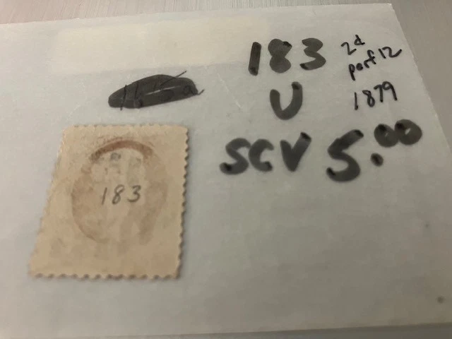us stamps 19th century used SC#183 CV-$5.00 - Image 2 of 2