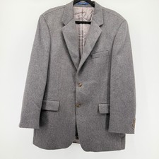 Ralph Ralph Lauren Gray 100 Cashmere Sport Coat Blazer Mens 42T Made in Canada
