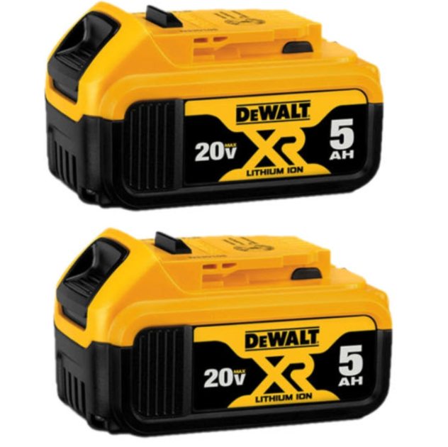 Original Dewalt DCB205(DCB184) 18V 5.0ah MAX Battery 2EA, Bulk Packing- FedEX