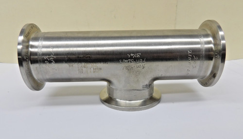 MaxPure 1.5" 316L STAINLESS STEEL TRI-CLAMP / SANITARY CLAMP TEE
