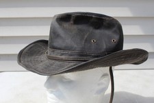 Vintage Dorfman-Pacific Weathered Outback Cowboy Hat Size Medium With Strap