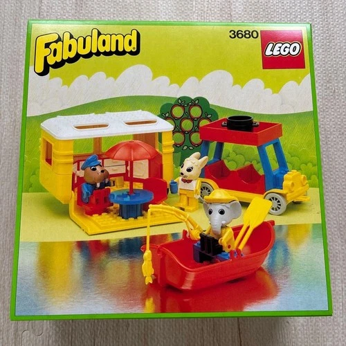 Lego Fabuland 3680 Camping Caravan Vintage Plastic Toy From Japan Rare Mint