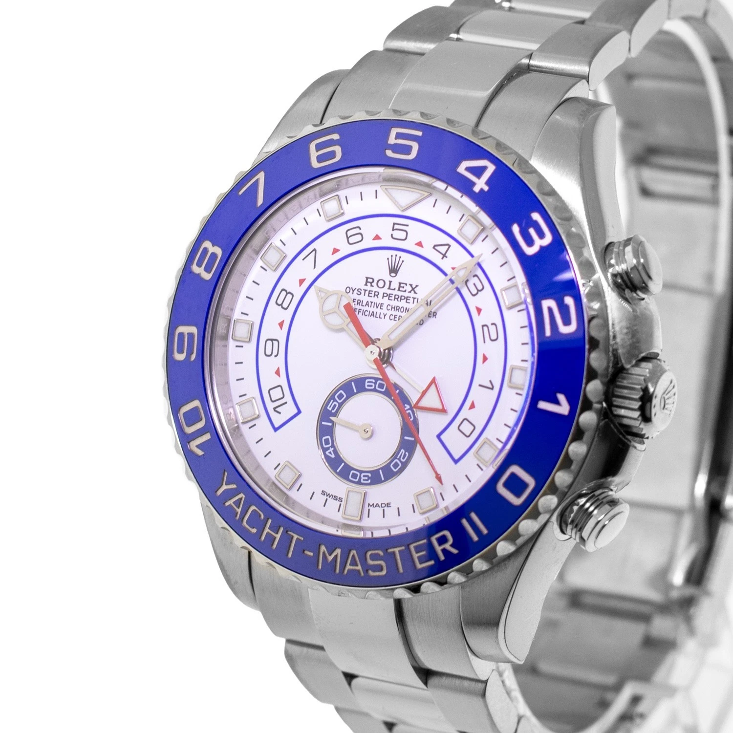 Rolex — Rolex Yacht-Master II 44mm Stainless Steel Matte White Dial & Blue Bezel 116680