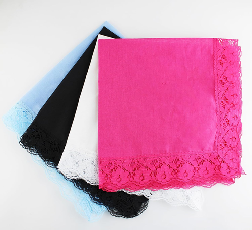 24" Lap Scarf Lap Scarves with Lace Trims Lap Handkerchief Lap Covers Lap Skirts - Picture 4 of 12