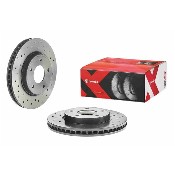 2X Brembo Bremsscheiben 276Mm Gelocht/Innenbel. Vorne Passend FÜR Mitsubishi-image