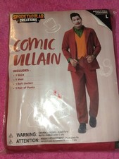 Spooktacular Creations Comic Villain Joker Suit Costume Men's Large Halloween