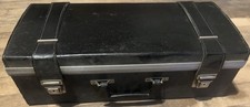 Vintage Black Storage Carrying Case for 8 Track Tape with Locks Holding 24 Tapes