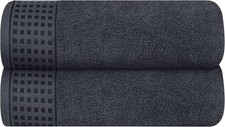 Cotton 2 Pack Oversized Bath Towel Set 28x55 inches Large Bath Towels Ultra A...