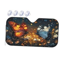 Windshield Sun Shade Butterfly Magic Flower Car Front Window S: 51" x 27.5" A05