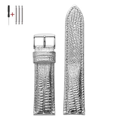 High-quality waterproofing Leather Watch Strap Band Lizard Pattern 18/21/22mm