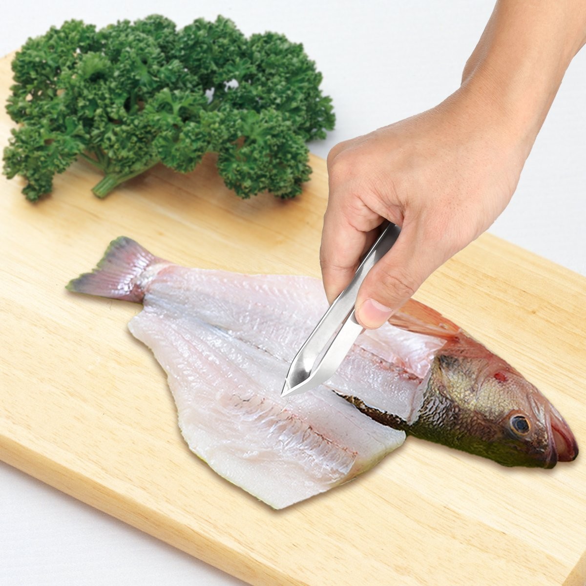 Heavy Duty Stainless Steel Fish Bone Tweezers Kitchen Tools for ...