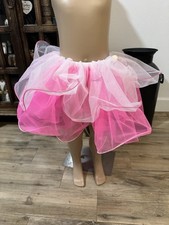 Weissman Girls Hot Pink and White Tutu skirt Recital IC Size 7/8