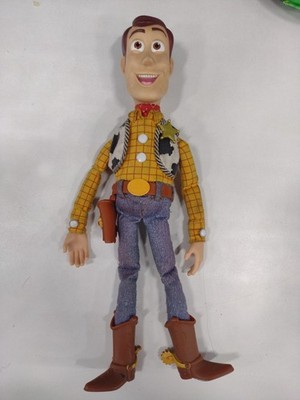 Vintage Talking Woody RARE Creepy Smirk THINKWAY Denim Toy Story Disney Pixar 