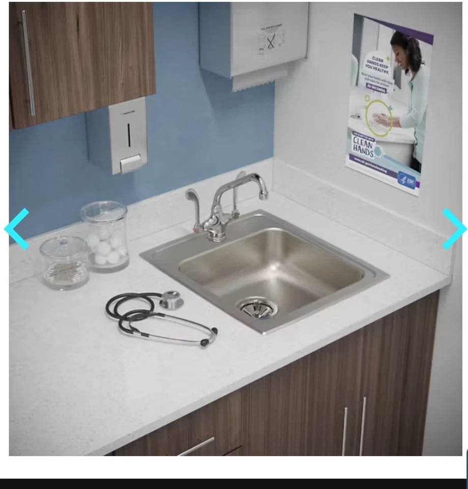 Elkay кухонная раковина 17 дюймов 18 калибр изолированная раковина только нержавеющая сталь - Изображение 3 из 4