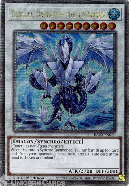 RA02-EN026 Trishula, Dragon of the Ice Barrier : Quarter Century Secret Rare 1st