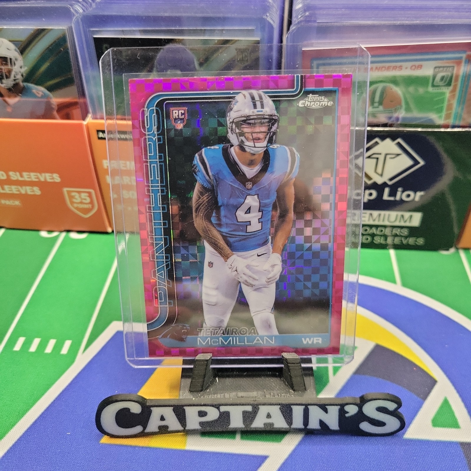 2025 Topps Chrome - Rookies Tetairoa McMillan #326 Hot Pink X-Fractor (RC)