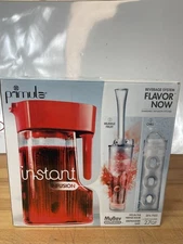 Primula Flavor Now Instant Infusion Pitcher 2.7QT Red BPA Free MyBev System