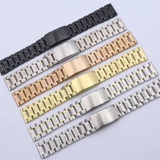 Quality Solid Stainless Steel Watch Band Strap Metal Bracelet 14-26mm Universal