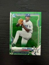 2021 Bowman Chrome Sapphire Green #BCP198 Dodgers Josiah Gray /125 MT