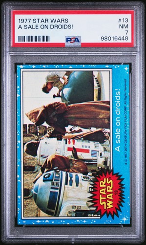 1977 Topps Star Wars #13 A sale on droids! — PSA 7