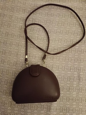 Tasche Damen Clutch Umhängetasche Hartschalentasche Aubergine Farbe