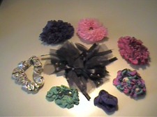 NEW WOMANS VARIETY OF HAIR MATERIAL SCRUNCHIES