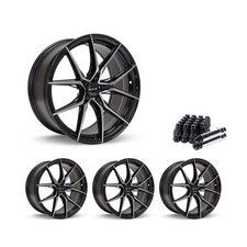 Set Of 4 17 Black Alloy Wheel Rims 5x114.3 Fits Kia Sorento Rtx65 5lug
