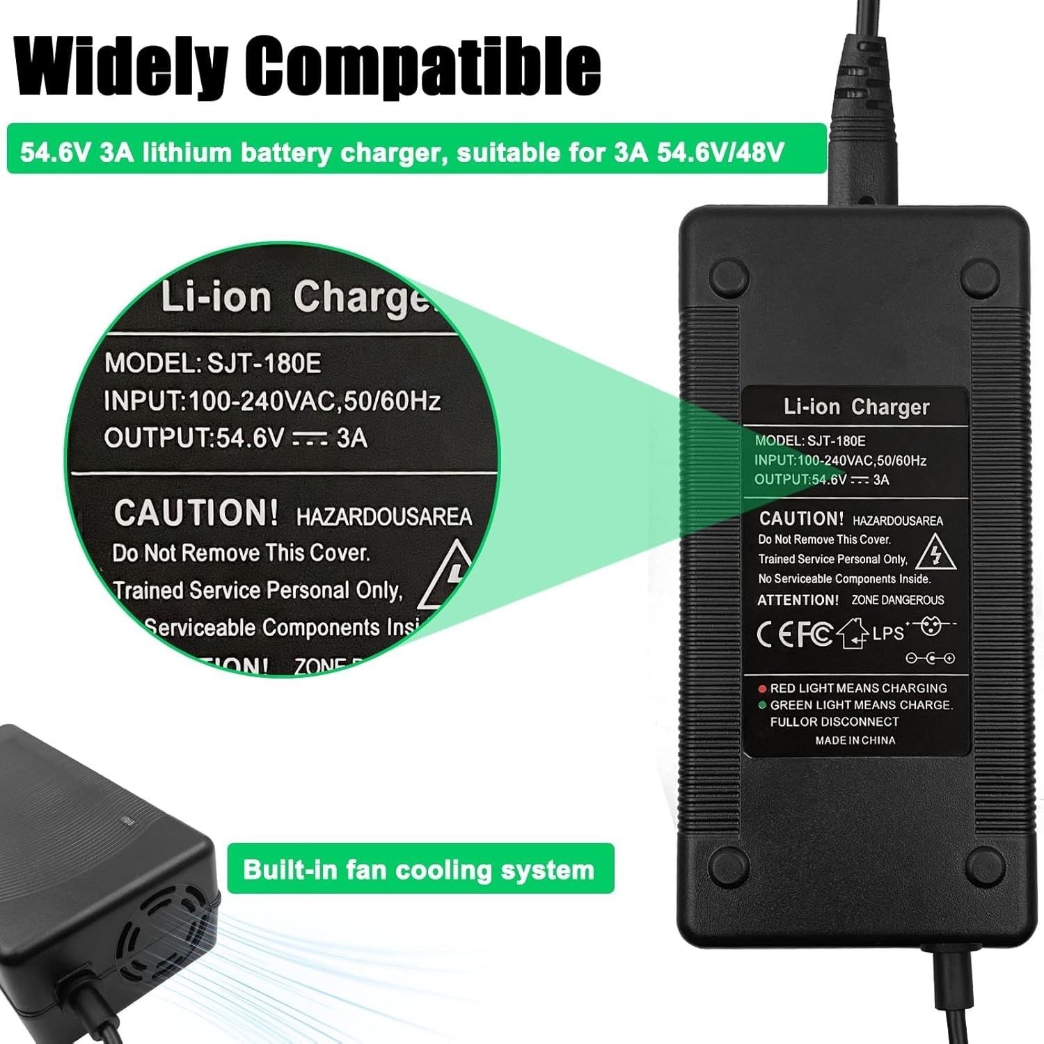 54.6V 3A AC Adapter Charger For NAVEE S60 ElectricScooter NKP2223-B32 Power