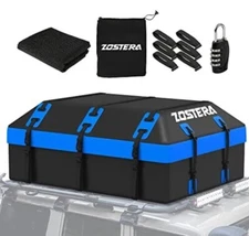 ZOSTERA Rooftop Cargo Carrier Car Roof Cargo Bag Waterproof 21 Cubic Feet Sof...