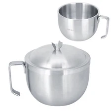 304 Stainless Steel Noodle Bowl Double‑Layer Insulated Large Capacity Soup Bowls
