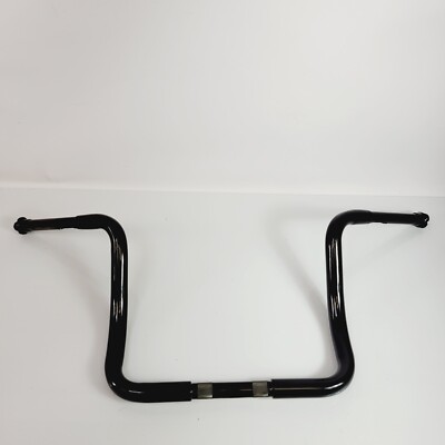LA Choppers Black 1-1/4'' 12'' Ape Hanger Handlebars for 1'' Touring LA-7321-12B