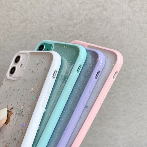 Candy Color Glitter Star Clear Soft Case Back Cover For iPhone 13 12 11 Pro Max - Picture 2 of 17