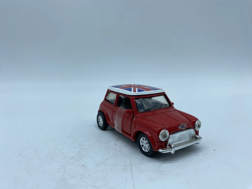 Modell Auto Mini Cooper 1959 Mit Fahne - Newray - Skala 1:3 2 - Bild 2 von 4