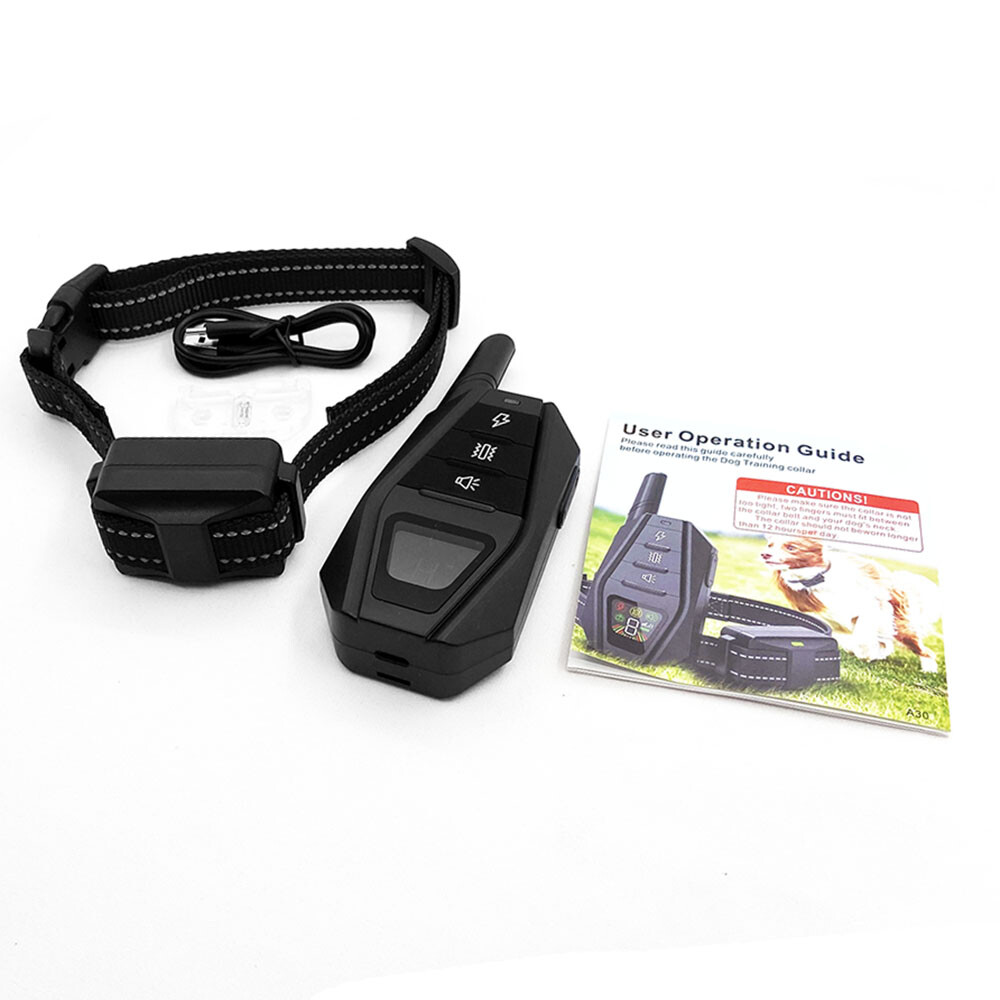 3300 FT Dog Shock Training Collar Remote Rechargeable Waterproof Pet LCD Trainer