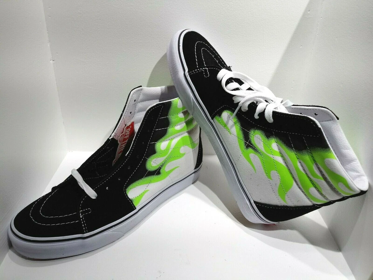 Vans sk8 hi green flame new arrivals