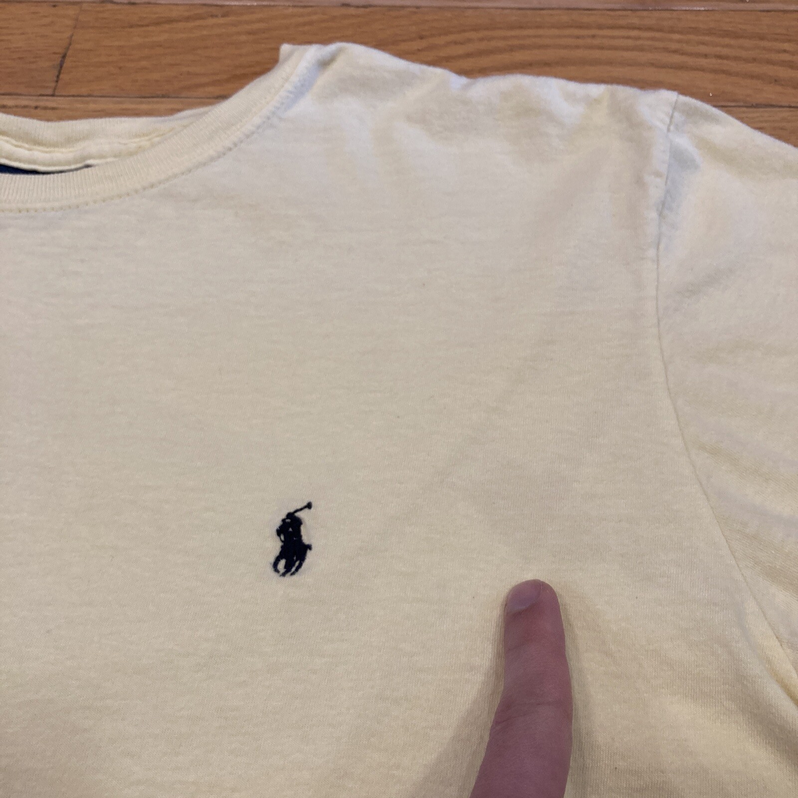 Polo Ralph Lauren camicia uomo taglia media gialla manica corta maglietta basic logo pony